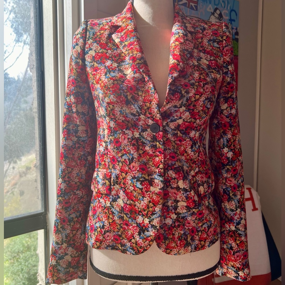 ZARA WOMAN floral pant suit
